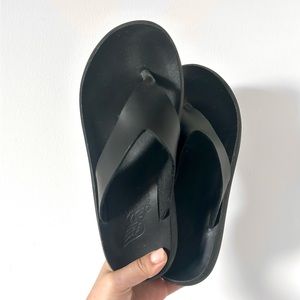 Ancient Greek Sandals - Black Charys Comfort Vachetta Sandals